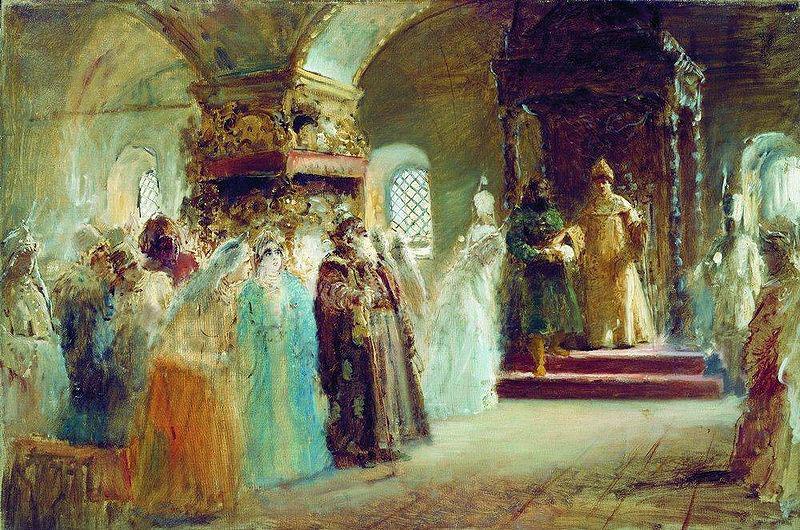 Konstantin Makovsky The Bride-show of tsar Alexey Michailovich oil painting picture
